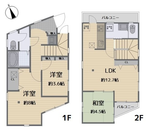 所沢市緑町　中古戸建の間取り