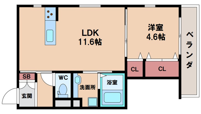 【間取り】 | ル・ソレイユ寺田町Ⅱ