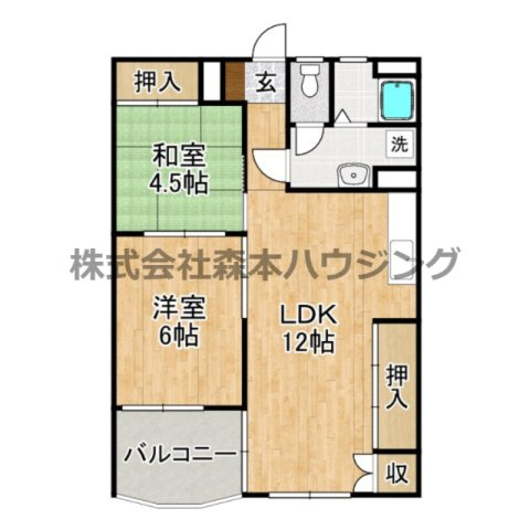 【間取り】 | 　シャトー東香里