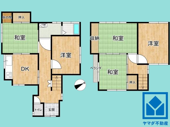 京田辺市興戸南落延の間取り