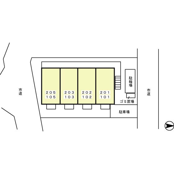 めぞん モナリエの区画図