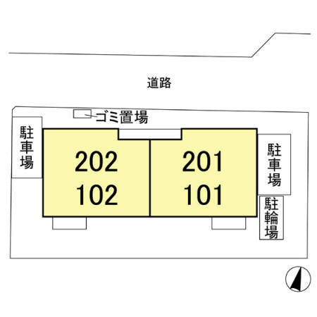 グリーンヴィラ ガーデンの区画図