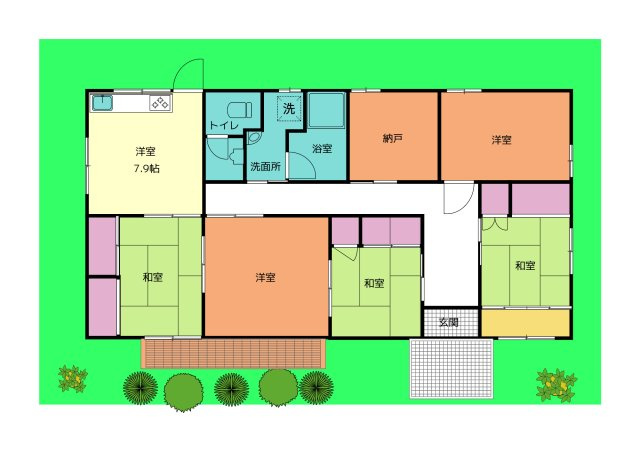 生駒郡平群町梨本戸建ての間取り