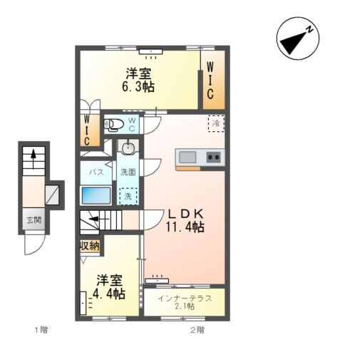 ラルーナAの間取り