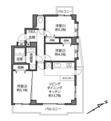 ★仲介手数料半額★朝日マンション大崎(大規模修繕工事済み・室内リフォーム済み）