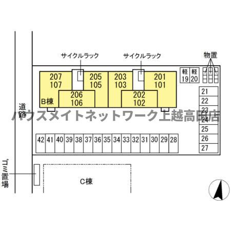 メゾン ド アンソレイエの区画図|配置図