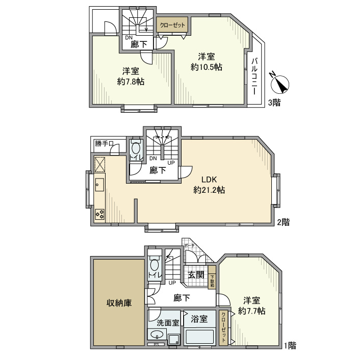 小山戸建の間取り