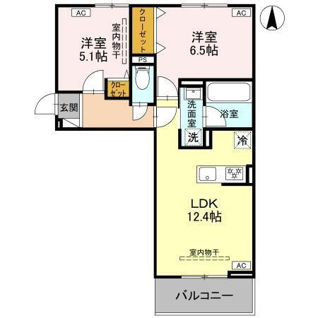 La Maison天川原町一丁目　A棟の間取り