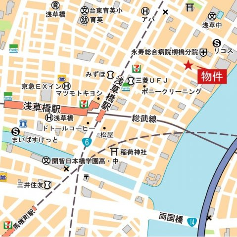 ミリアレジデンス浅草橋Ⅱの地図