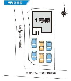 第２渋川市金井１号棟の区画図|区画図