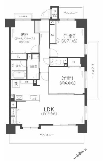 【間取り】 | ライオンズガーデン枚方