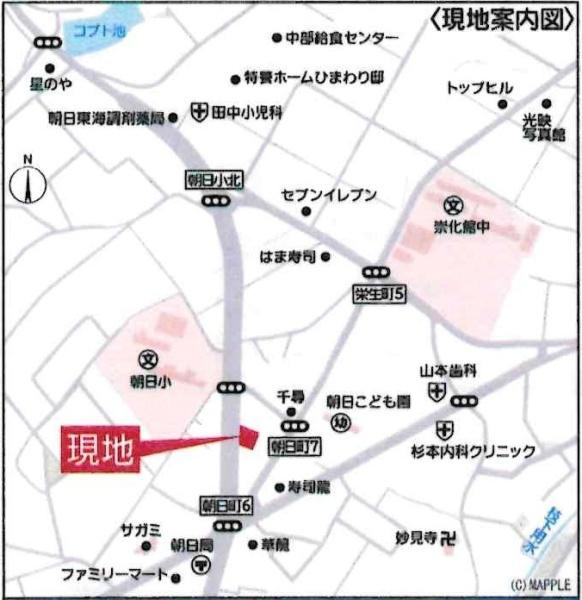 豊田市朝日町第6　全4棟・4号棟のその他|交通アクセス図です。
