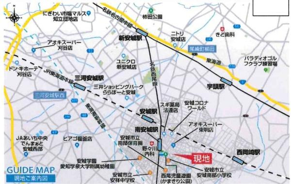 安城市安城町名広　全2棟・2号棟のその他|交通アクセス図です。