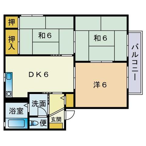 エルミタージュ坪見Ａ棟の間取り