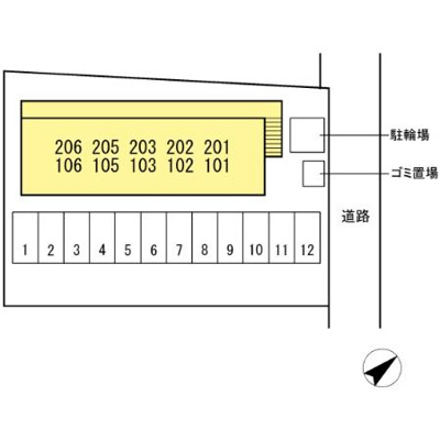 【区画図】 | セジュール浅江　１LDK