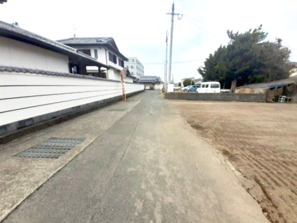宇土市船場町の売地の前面道路含む現地写真