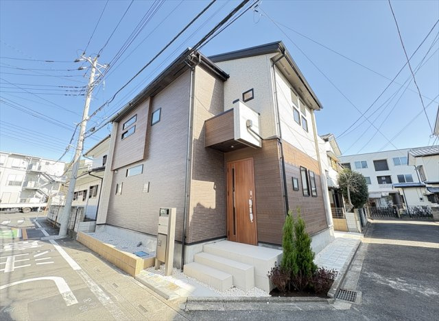 【外観】 | 志木市上宗岡3丁目　新築一戸建住宅　全1棟　(志木本店) | 開放感のある角地です。