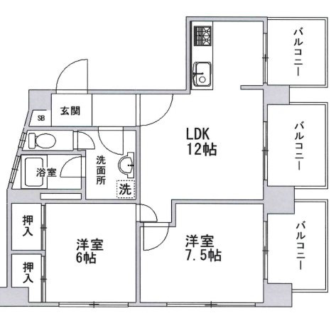 川元ビルの間取り