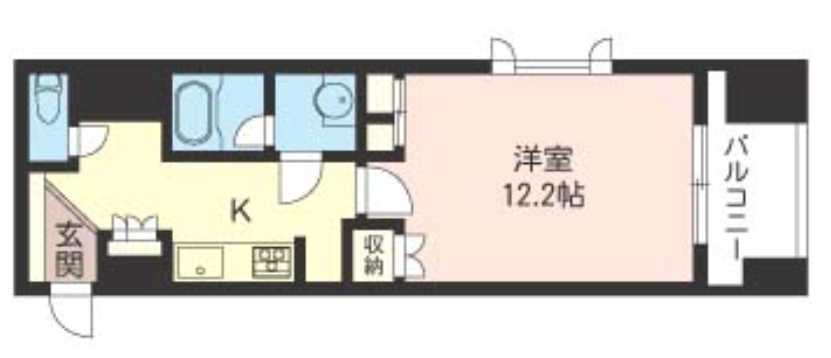 エスティメゾン銀座　駅近　ペット相談可　シャーメゾンの間取り