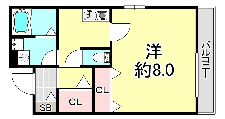 クレール上祇園の間取り