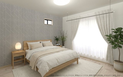 【完成予想図】 | 【主寝室　イメージパース】
※画像は設計図面を基に作成したイメージです。