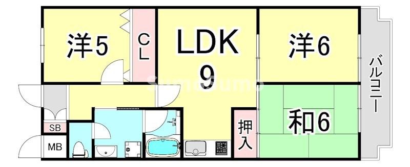 ヴィラ浜甲子園の間取り