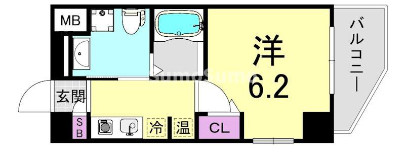 エイペックス京町堀Ⅱの間取り