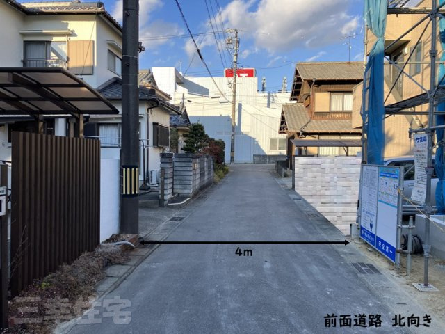 碧南市踏分町の前面道路含む現地写真|前面道路　北向きに撮影