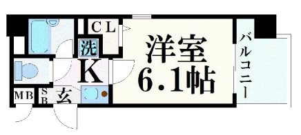 エスリード三宮フラワーロードの間取り