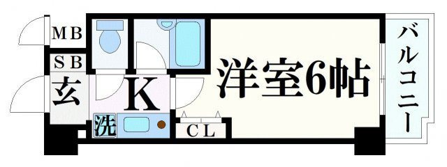 エスリード三宮フラワーロードの間取り