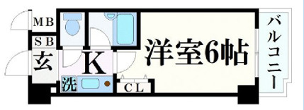 エスリード三宮フラワーロードの間取り