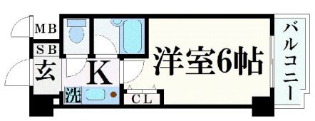 エスリード三宮フラワーロードの間取り