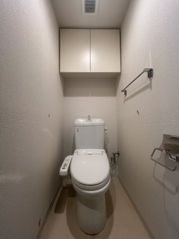 エコロジー都立大学レジデンスのトイレ|落ち着いた色調のトイレです