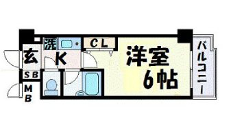 エスリード三宮フラワーロードの間取り