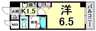 エスリード三宮フラワーロードの間取り