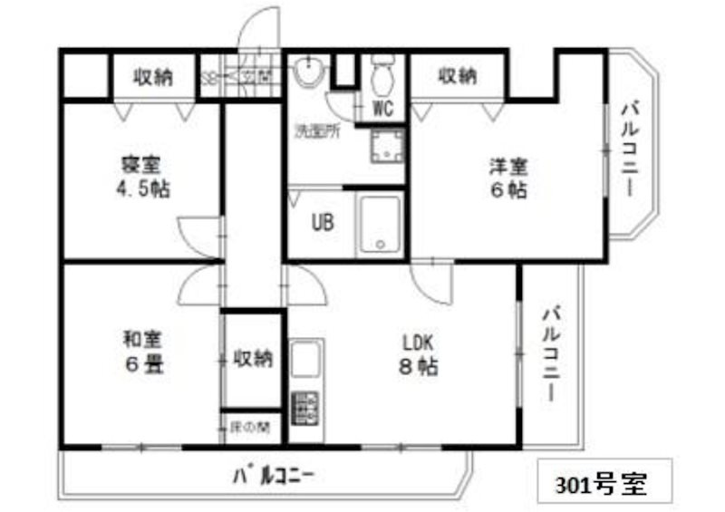 サンパレス21御影山手の間取り