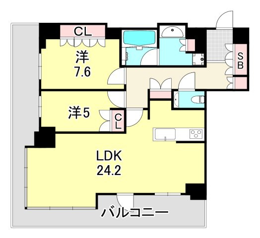 ザ・パークハウス神戸タワーの間取り