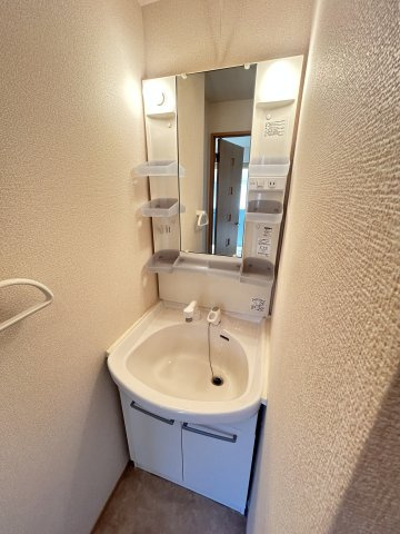 すみれハウスの洗面所|スペースが確保できる洗面所です