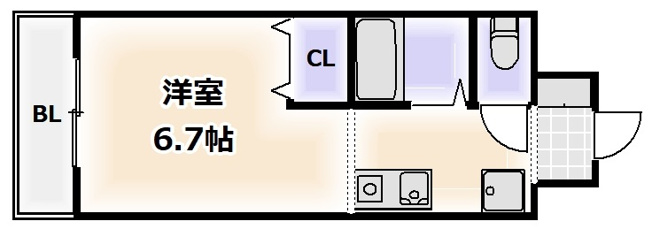 【間取り】 | エルミタージュ難波南Ｖ