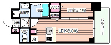 【間取り】 | エスリードレジデンス ザ・グラン大阪福島クラス
