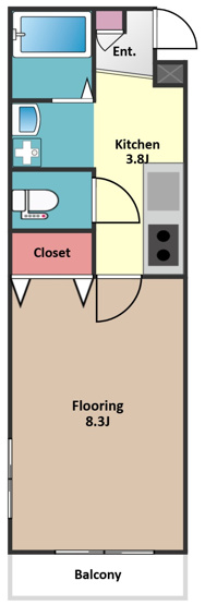 【間取り】 | ディアコート幡ヶ谷 | 水回りも使いやすいお部屋です！