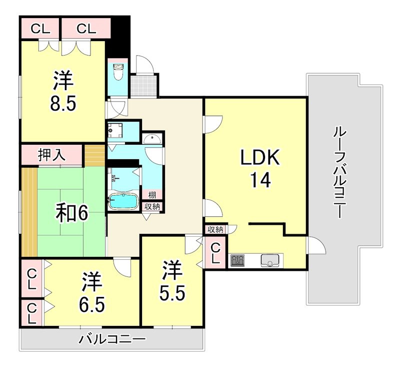 ヒルサイドテラス甲陽園の間取り