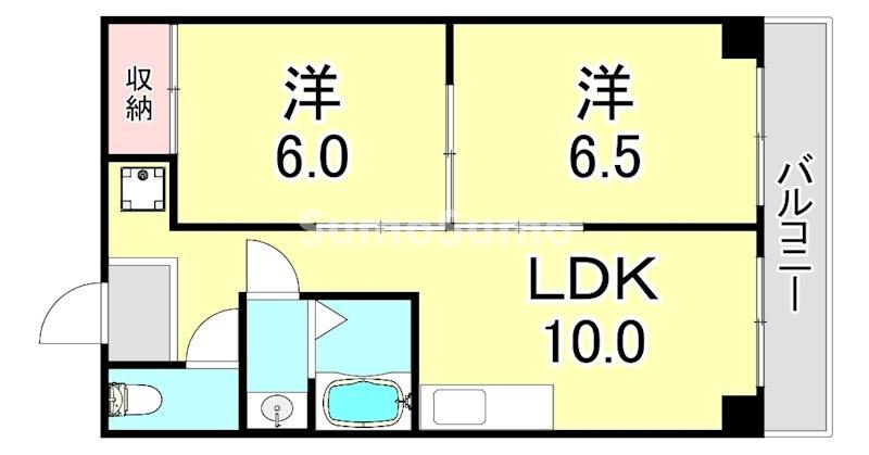 ダイバーシティ神戸長田B棟の間取り