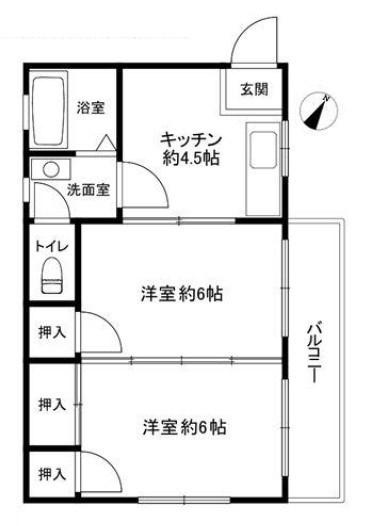 ハイツ朝の間取り