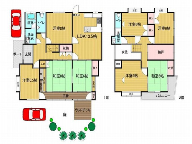 【間取り】 | 山科区御陵鴨戸町　中古戸建