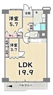【間取り】 | 西ノ京スカイハイツA棟