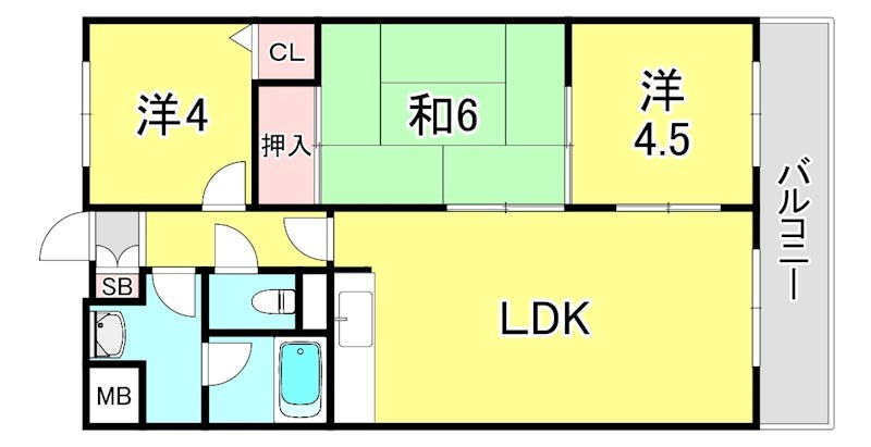 ピースフル本山の間取り