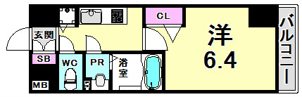 プレサンスみなと元町駅前の間取り