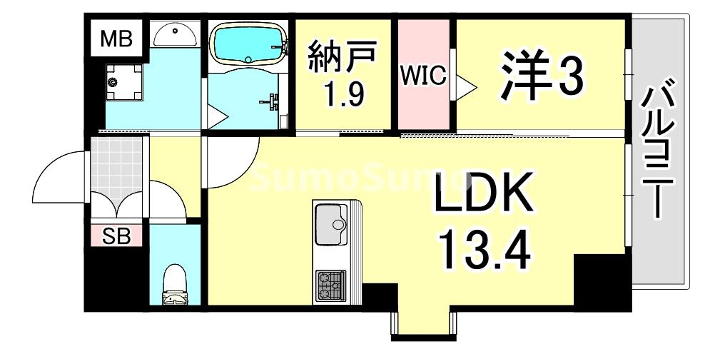 プレサンスNEO九条ディアシスの間取り