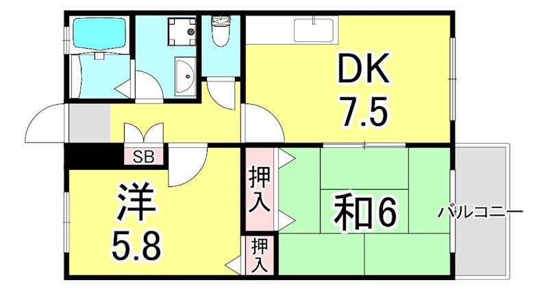 メゾン上町の間取り